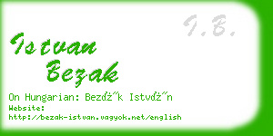 istvan bezak business card